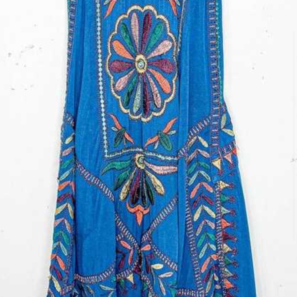 Free People Blue Embroidered Tunic - Picture 2 of 3